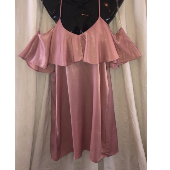 LuLu’s Blush Color Ruffle Midi Dress, Size Medium - Picture 4 of 5